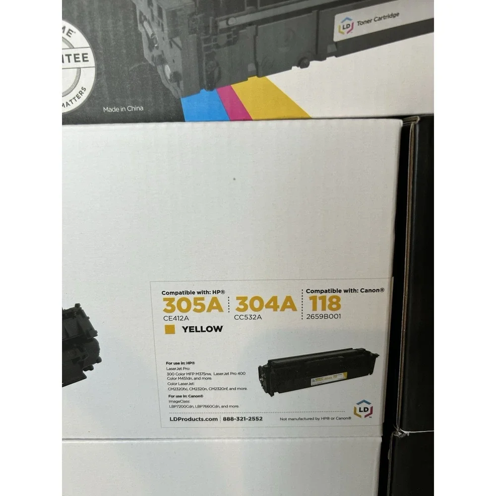 LD Toner Compatible Replacements HP 305A 304A Cannon Black Yellow Magenta Cyan